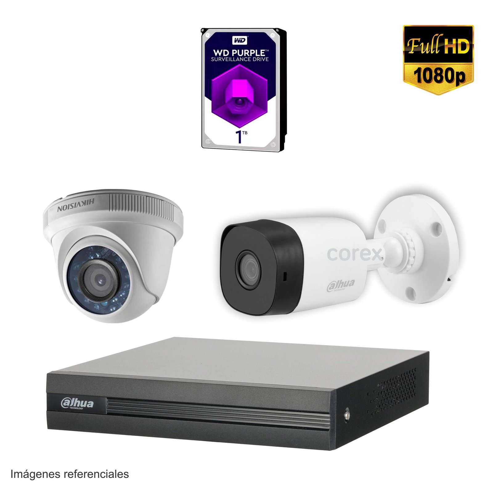 Kit 2 cámaras FULL HD – GRATIS 1TB