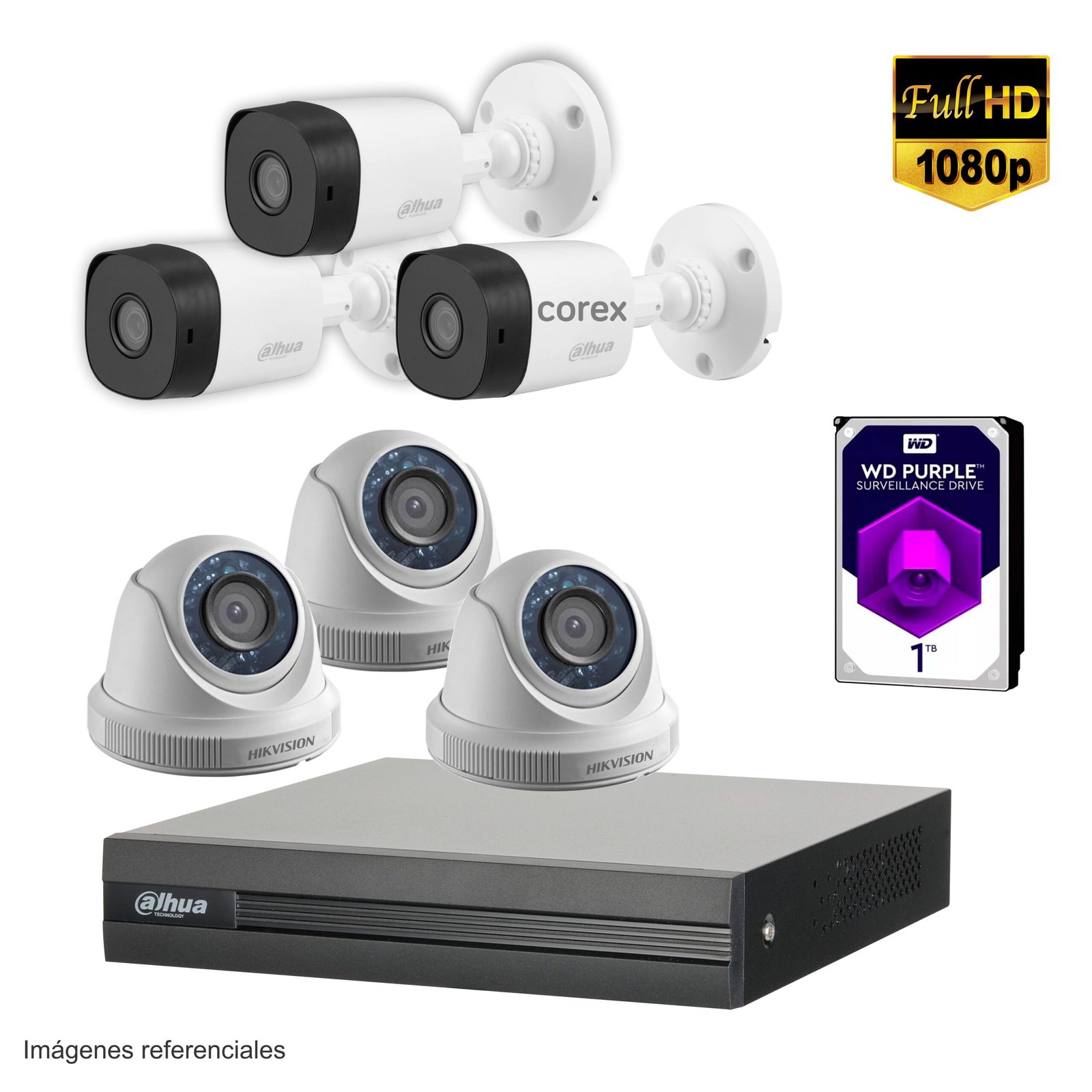Kit 6 cámaras FULL HD – GRATIS 1TB
