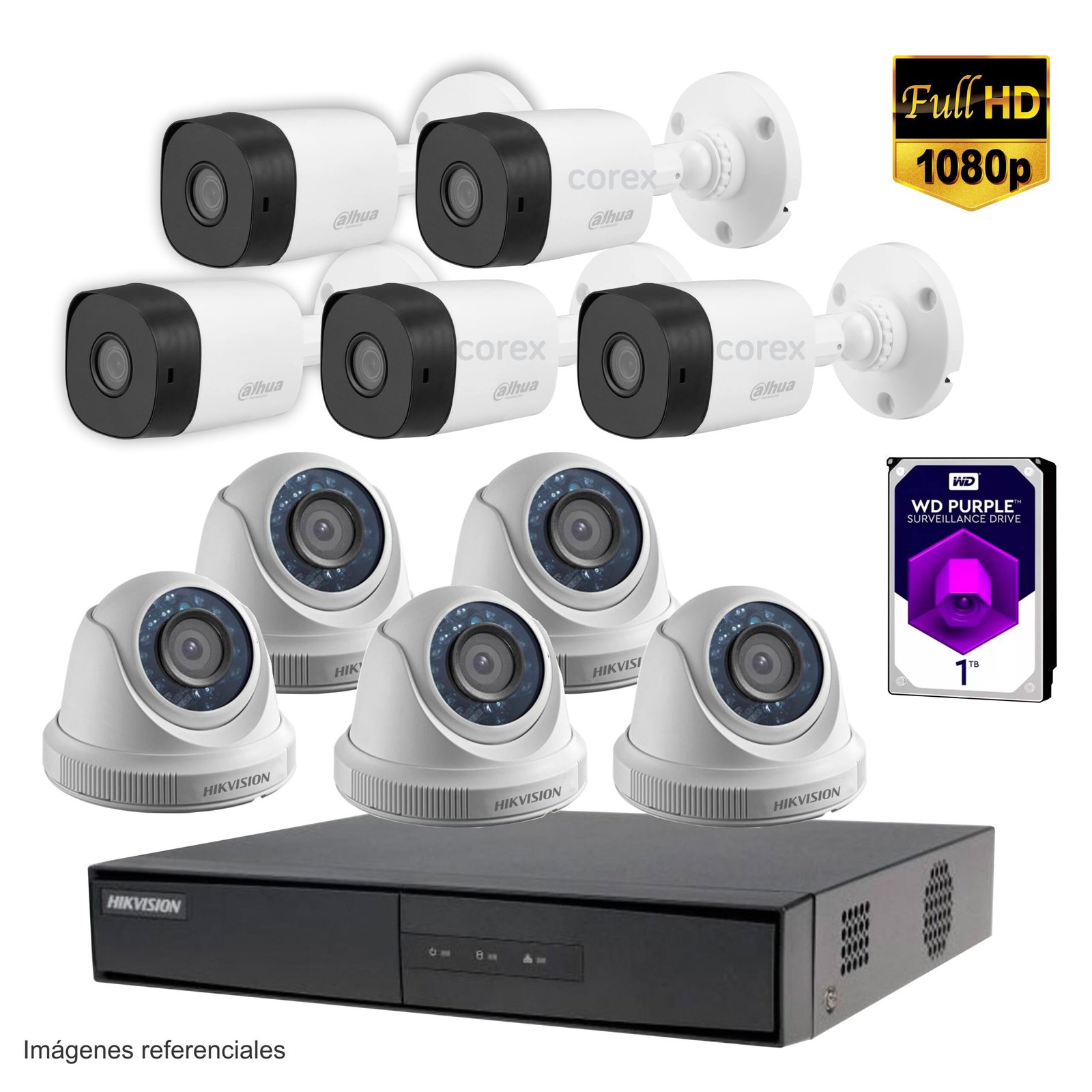 Kit 10 cámaras FULL HD – GRATIS 1TB