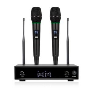 Micrófono Inalámbrico Recargable UHF – Kit x2