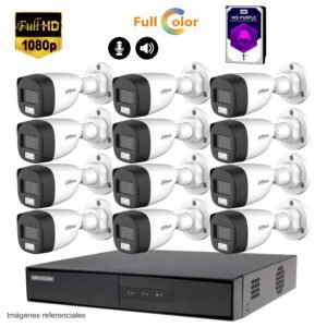 Kit 12 cámaras FULL HD + Smart Full Color – GRATIS 1TB
