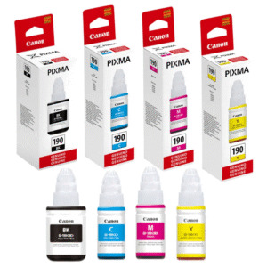 Pack x4 tintas CANON 190