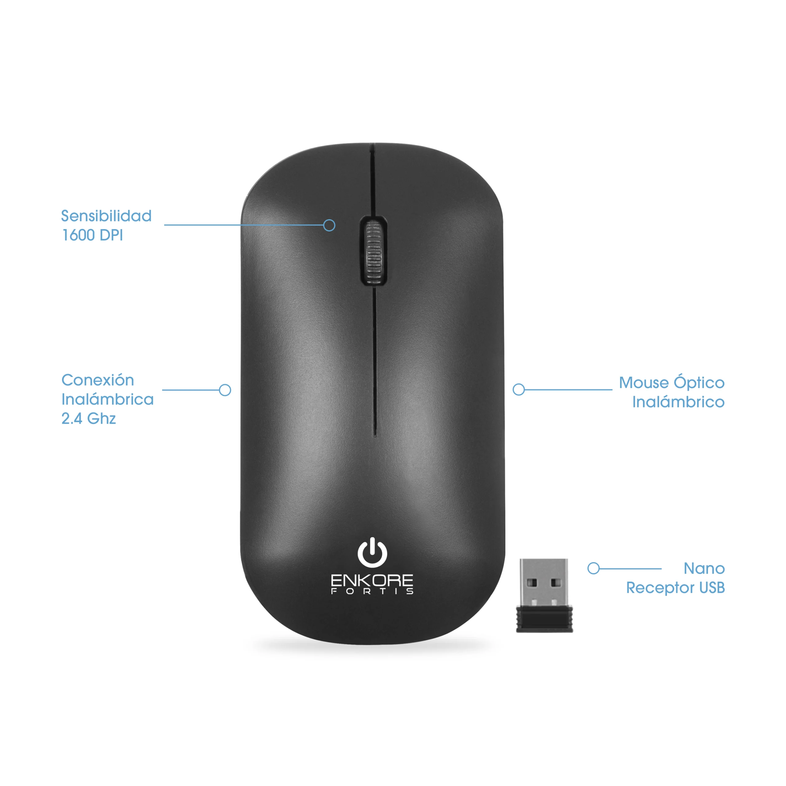 Mouse Inalámbrico Recargable Fort - Image 2